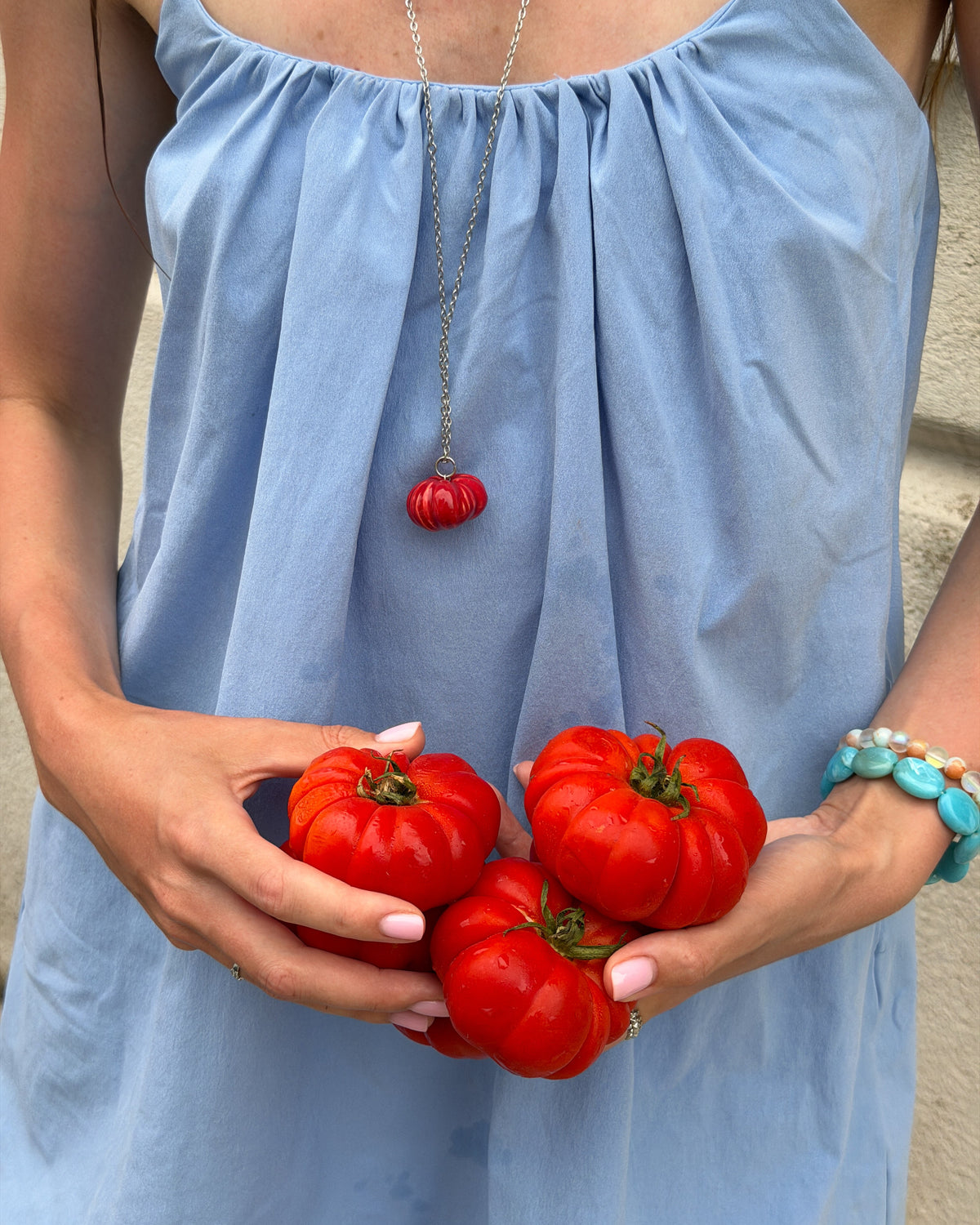 OXHEART TOMATO - червоний томат підвіска на ланцюжку