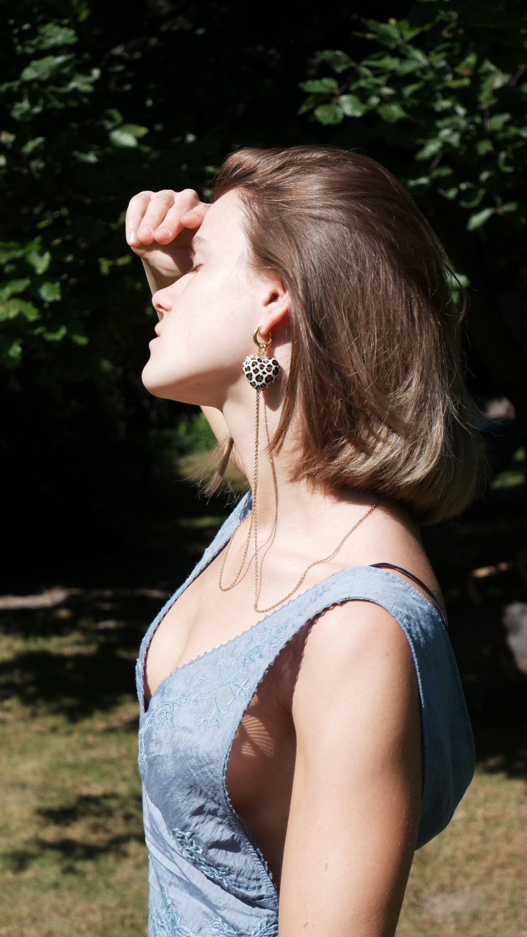 WILD HEART - моно сережка baby leo в золоті